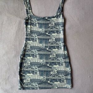 Reformation Becky Mini Dress In Rome Print - S - EUC